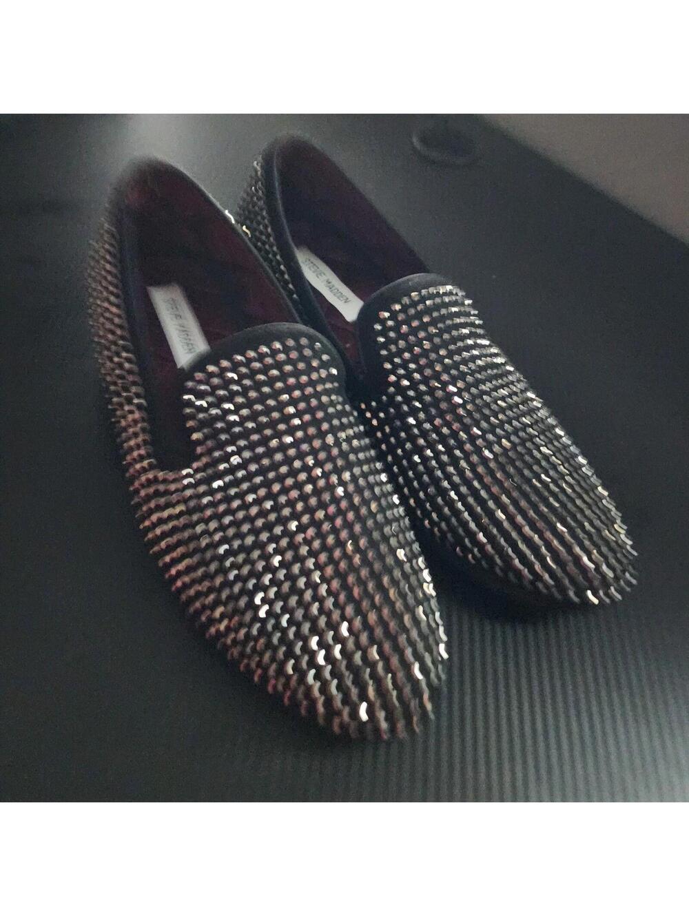 Steve Madden Caviarr Studded Loafers Men's Slip On Shoes Bling 8.5